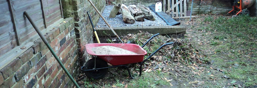 Neglected Garden your garden before wheelbarrow